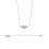 Collier argent massif 925 rhodié et oxyde de zirconium longueur 45 cm