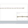 Bracelet plaqué or 750 3 microns et oxyde de zirconium longueur 18 cm