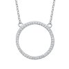 Collier argent massif 925 rhodié et oxyde de zirconium longueur 45 cm