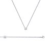 Collier argent massif 925 rhodié et oxyde de zirconium longueur 45 cm