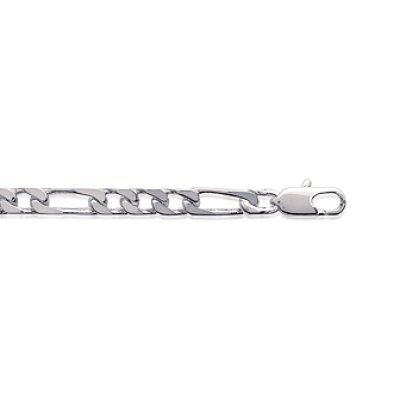 Bracelet argent massif 925 rhodié longueur 21 cm