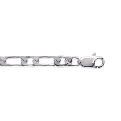 Bracelet argent massif 925 rhodié longueur 21 cm