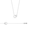 Collier argent massif 925 rhodié et oxyde de zirconium micro serti longueur 45 cm