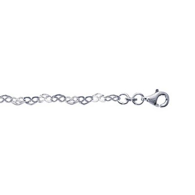 Bracelet argent massif 925 rhodié longueur 18 cm