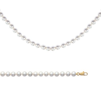 Bracelet plaqué or 750 3 microns et imitation perles de Majorque longueur 19 cm