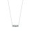 Collier argent massif 925 rhodié et pierre de synthèse longueur 45 cm