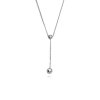 Collier argent massif 925 rhodié longueur 42 cm