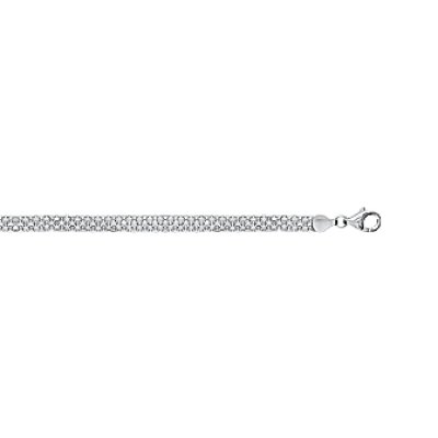 Bracelet argent massif 925 rhodié longueur 19 cm