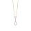 Collier plaqué or 750 3 microns bicolore et oxyde de zirconium micro serti longueur 45 cm