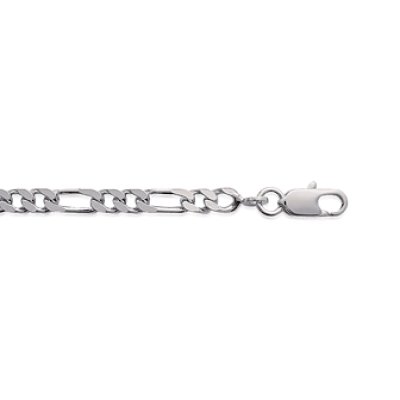 Bracelet argent massif 925 rhodié longueur 18 cm