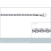 Bracelet argent massif 925 rhodié longueur 18 cm