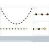 Bracelet plaqué or 750 3 microns et imitation onyx longueur 19 cm
