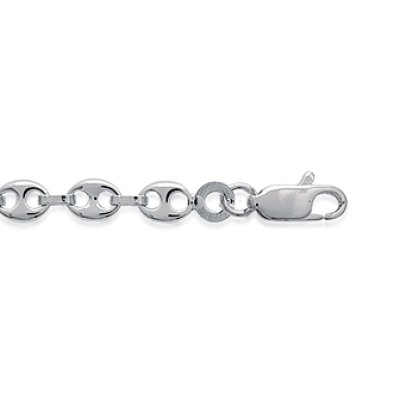 Bracelet argent massif 925 rhodié longueur 18 cm