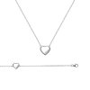 Collier argent massif 925 rhodié et oxyde de zirconium longueur 45 cm