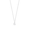 Collier argent massif 925 rhodié et oxyde de zirconium longueur 45 cm