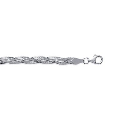 Collier argent massif 925 rhodié longueur 45 cm