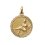 Pendentif médaillon plaqué or 750 3 microns