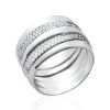 Bague argent massif 925 rhodié et oxyde de zirconium