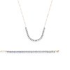 COLLIER PL-OR 750 3MIC CRISTAL longueur 42 cm