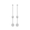 Boucles d'oreilles 52 mm pendantes chaîne - Loana - argent massif 925 rhodié