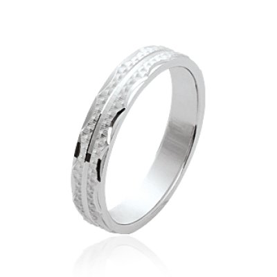 Bague argent massif 925 rhodié