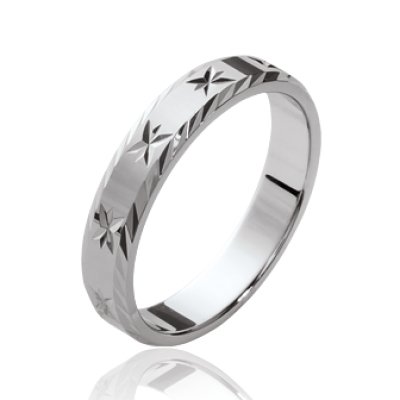 Bague argent massif 925 rhodié