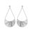Boucles d'oreilles pendantes 42 mm chaîne lune - Nina - argent massif 925 rhodié