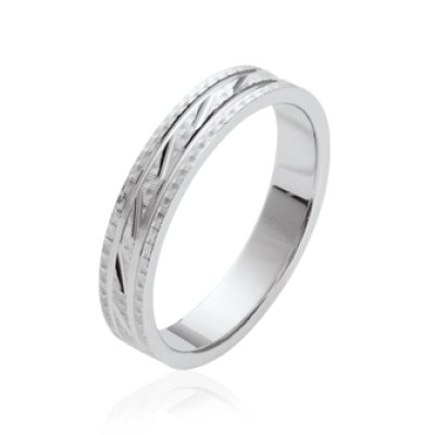 Bague argent massif 925 rhodié