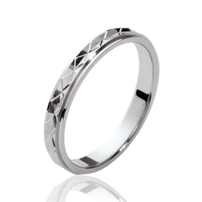 Bague argent massif 925 rhodié