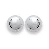 Boucles d'oreilles demi boule 10 mm - Aïda - argent massif 925/000 rhodié