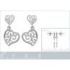 Boucles d'oreilles clous coeurs femme pendantes forme coeur en acier inoxydable