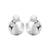 Boucles d'oreilles Argent 925 rhodié brillant Zirconium