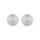 Boucles puces d'oreilles rondes éventail femme Argent 925 rhodié 6 mm