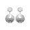 Boucles d'oreilles Nacre femme pendantes Argent 925 rhodié 30mm x 16mm tiges