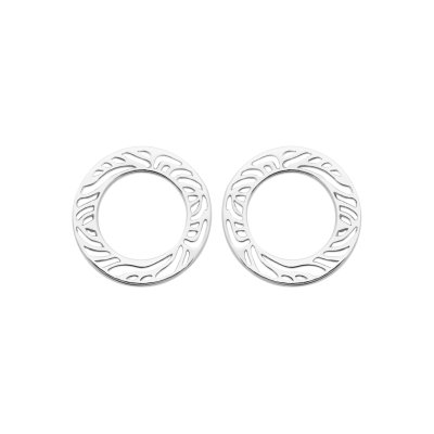 Boucles d'oreilles Argent 925 rhodié femme puces rondelles