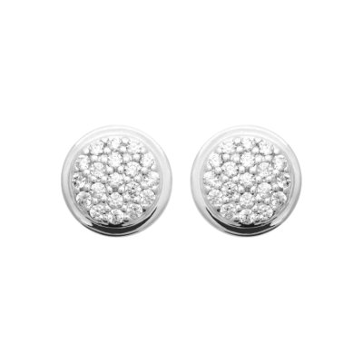 Boucles puces d'oreilles femme Argent 925 rhodié Zirconium