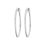 Boucles d'oreilles Créoles Argent 925 rhodié 30mm rail Oxydes de Zirconium