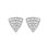 Puces d'oreilles triangles Argent 925 rhodié femme Oxyde de Zirconium 8 mm
