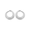 Boucles d'oreilles anneaux larges Argent 925 rhodié pendantes