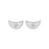 Boucles puces d'oreilles demi lune étoile femme Argent 925 rhodié 13mm x 7mm