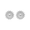 Boucles d'oreilles puces rondes femme Argent 925 rhodié motifs incas ethniques