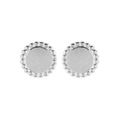 Puces Boucles d'oreilles Argent 925 rondes clous d'oreille