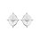 Boucles d'oreilles femme Argent 925 rhodié femme ovale rayons soleil 19mm x 16mm