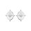 Boucles d'oreilles femme Argent 925 rhodié femme ovale rayons soleil 19mm x 16mm