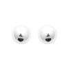 Clous d'oreilles Argent 925 rhodié demi sphères rondes tiges poussettes