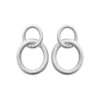 Boucles d'oreilles femme Argent 925 rhodié 2 anneaux spirales