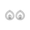 Boucles d'oreilles femme Argent 925 rhodié et Oxyde de Zirconium