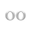 Boucles d'oreilles Argent 925 rhodié femme ovale évasé 11 mm tiges clous