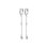 Créoles Argent rhodié 42mm x 10mm x 5mm chaînette pendante soleils Zircons