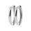 Petites boucles d'oreilles Créoles Argent massif 925 rhodié 10mm x 2mm